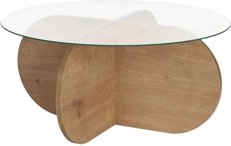 Woody Fashion Couchtisch Aeris Sapphire Oak 75 x 35 cm, marrone/trasparente