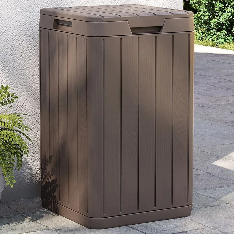 Outdoor-Mülltonne Braun 38x38x65 cm PP