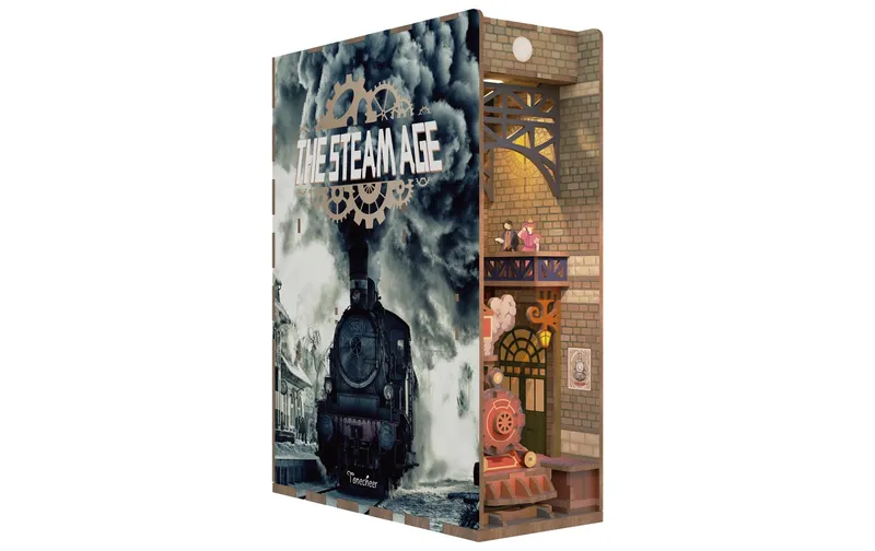 Tonecheer Bausatz Book Nook The Steam Age