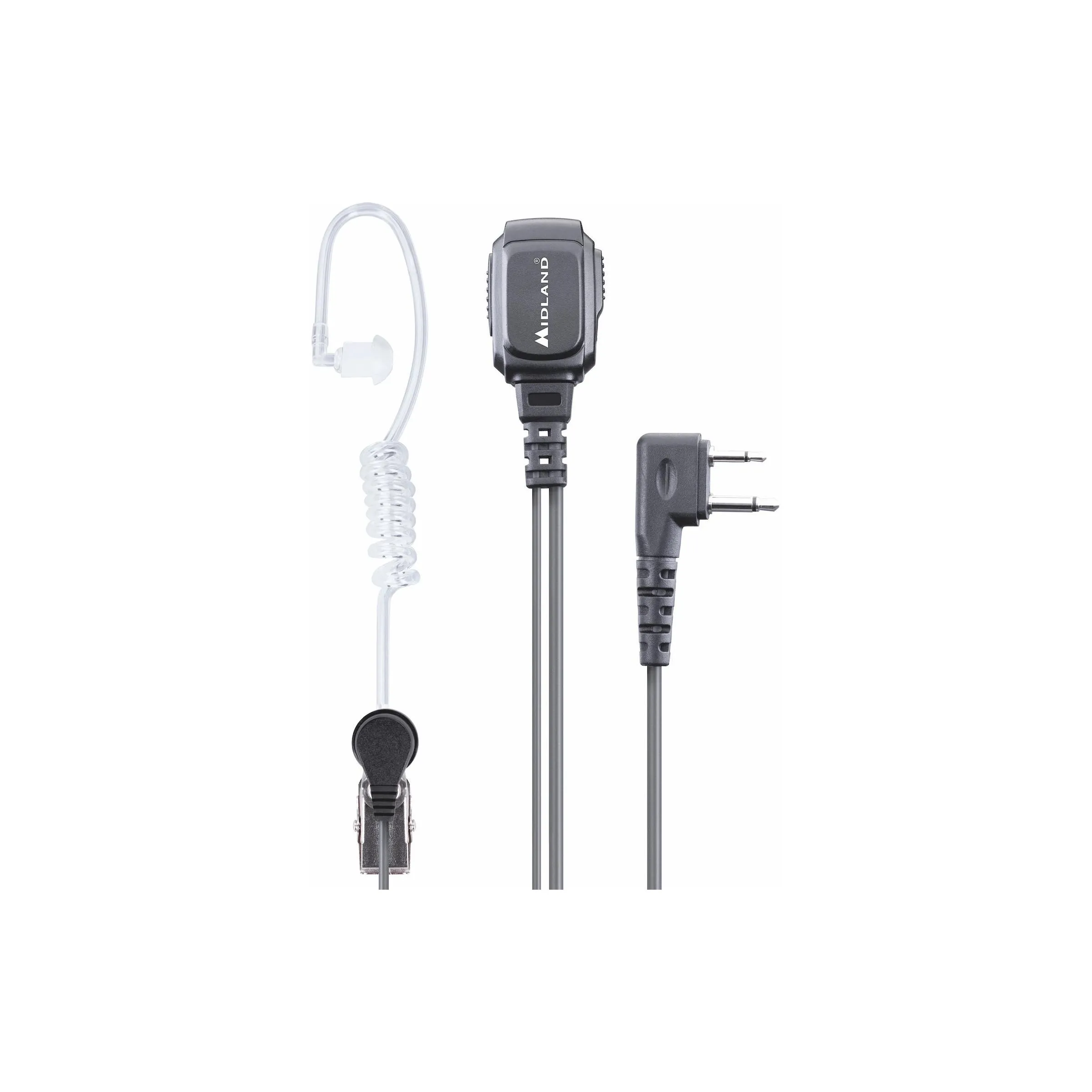 Midland Headset MA31-L Pro Schwarz, Transparent