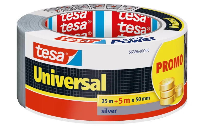 tesa Klebeband extra Power Universal 50 mm x 30 m, Silber