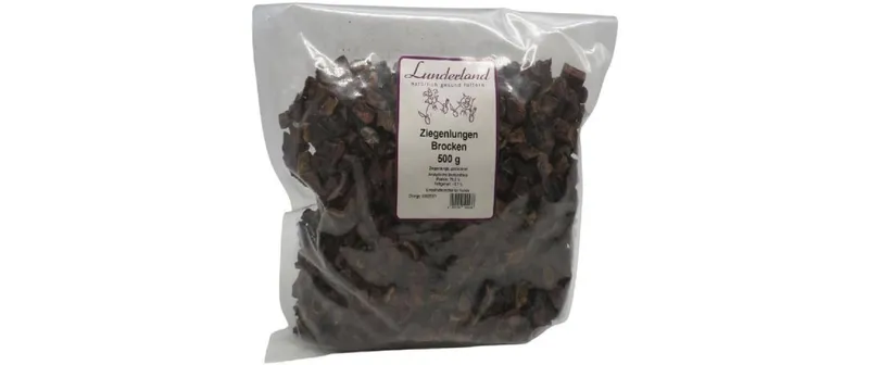 Lunderland Kausnack Ziege Lungenbrocken 500 g