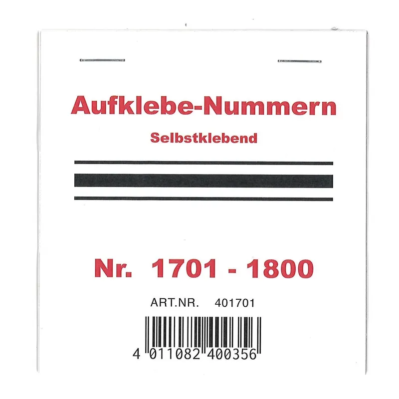 Numéros à coller nr. 1701-1800 1701-1800