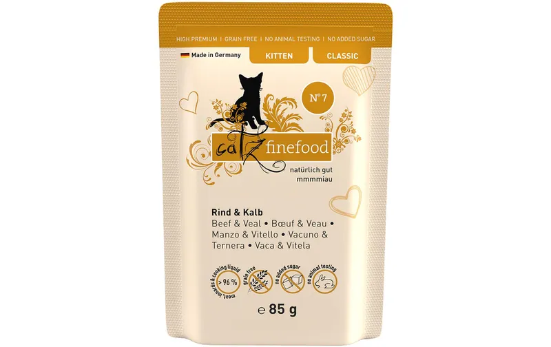catz finefood Nassfutter Kitten No.07 Rind & Kalb, 85 g