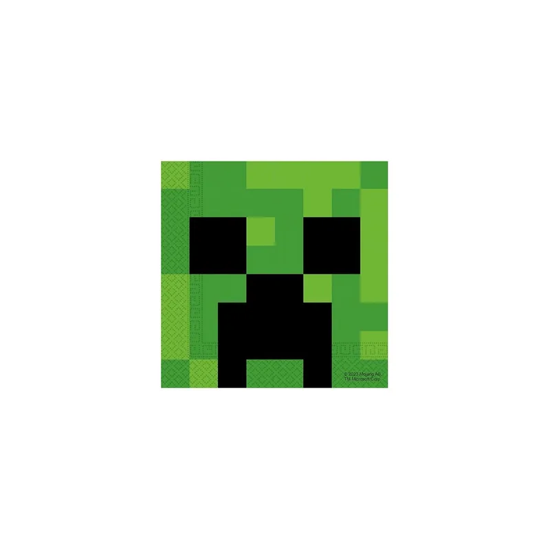 We fiesta Party Servietten Minecraft 33 x 33 cm, 20 pièces, noir/vert