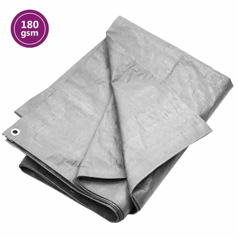 Bâche 180 g/m² 3x4 m Gris PEHD