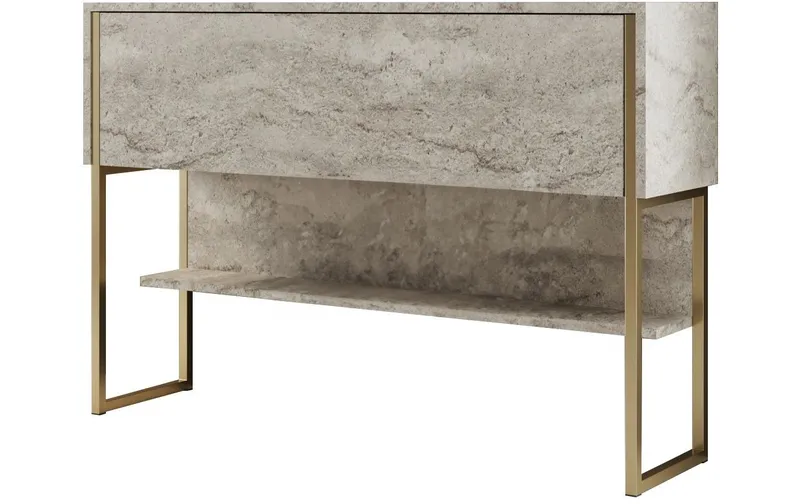 Woody Fashion chest of drawers Luxe Travertine/Gold, 120 x 80 x 30 cm