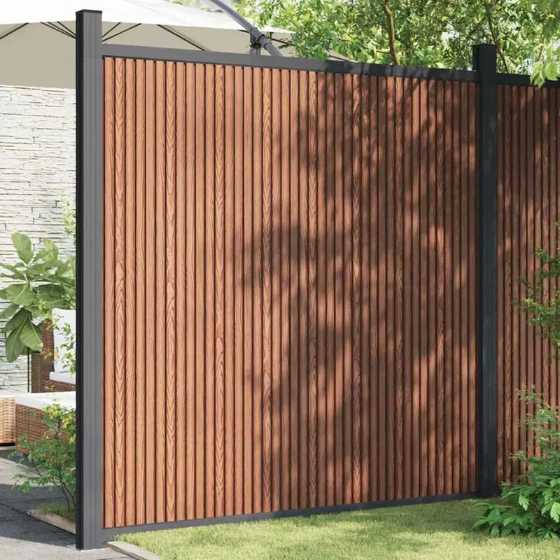Zaunelement WPC Braun 173x186 cm