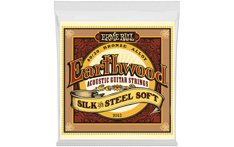 Ernie Ball Gitarrensaiten 2045 Earthwood Bronze – Silk & Steel Soft
