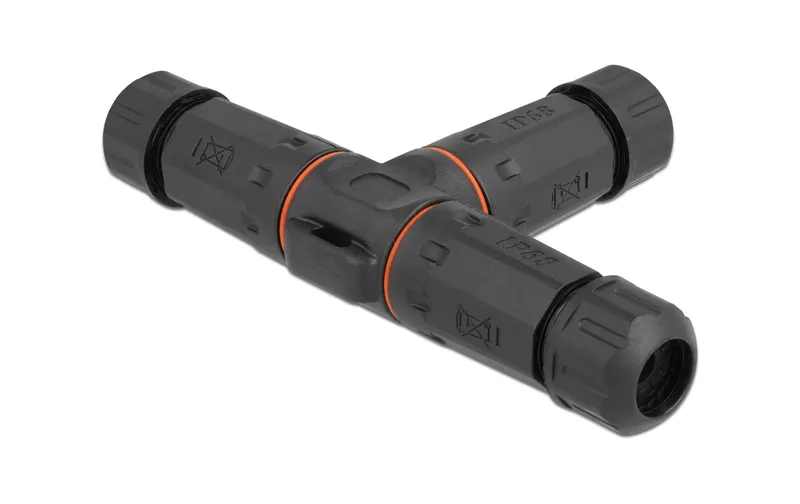 Delock Verbindungsmuffe IP68, T-pièces, 5 Pin, 4.5 - 7.5 mm schwarz