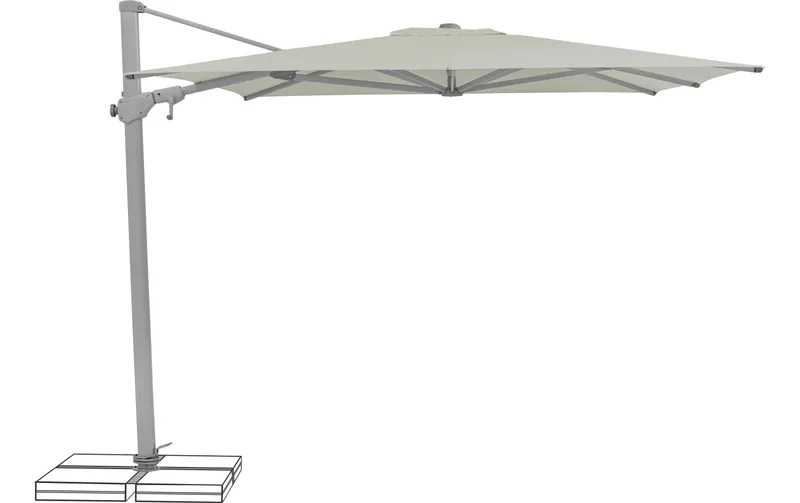 Suncomfort by Glatz Sonnenschirm Varioflex Light Grey