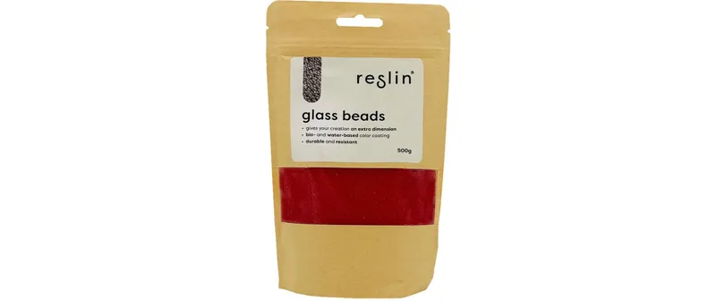 Reslin Glasperlen 500 g red