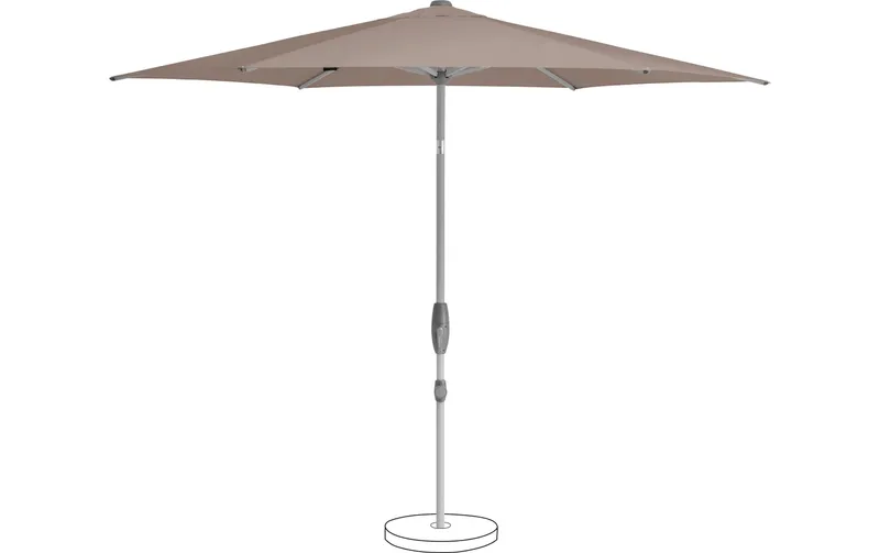 Suncomfort by Glatz Sonnenschirm Shell Turn 300 cm, Light Taupe