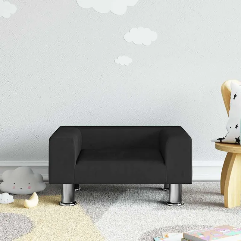 Kindersofa nero 50x40x26,5 cm Samt