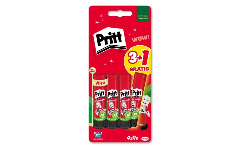 Pritt Klebestift 4x11g, rouge
