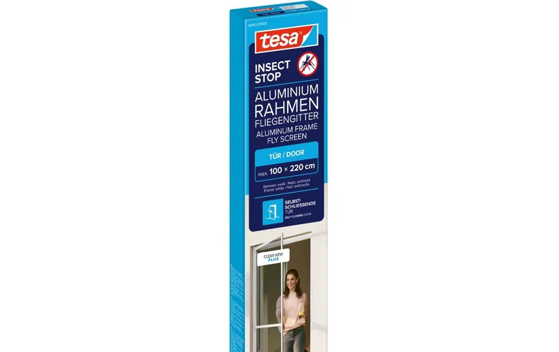 tesa Tür Aluminiumrahmen, Weiss, 100 x 220 cm