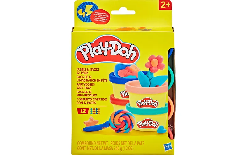 Play-Doh Partydosen 12er Pack 12 Minidosen à 28 g, 4 Farben