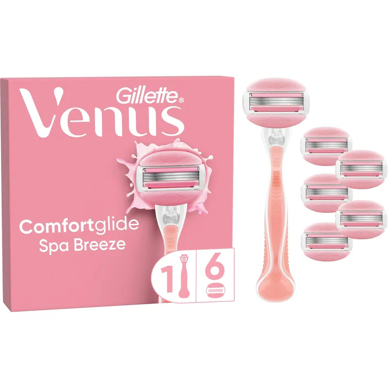 Gillette Venus Comfortglide Spa Breeze Systemklingen 6er + Handstück