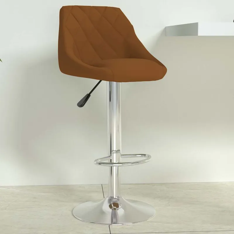 Barhocker marrone Samt