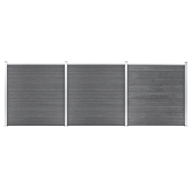 Gartenzaun WPC 526x186 cm Grau