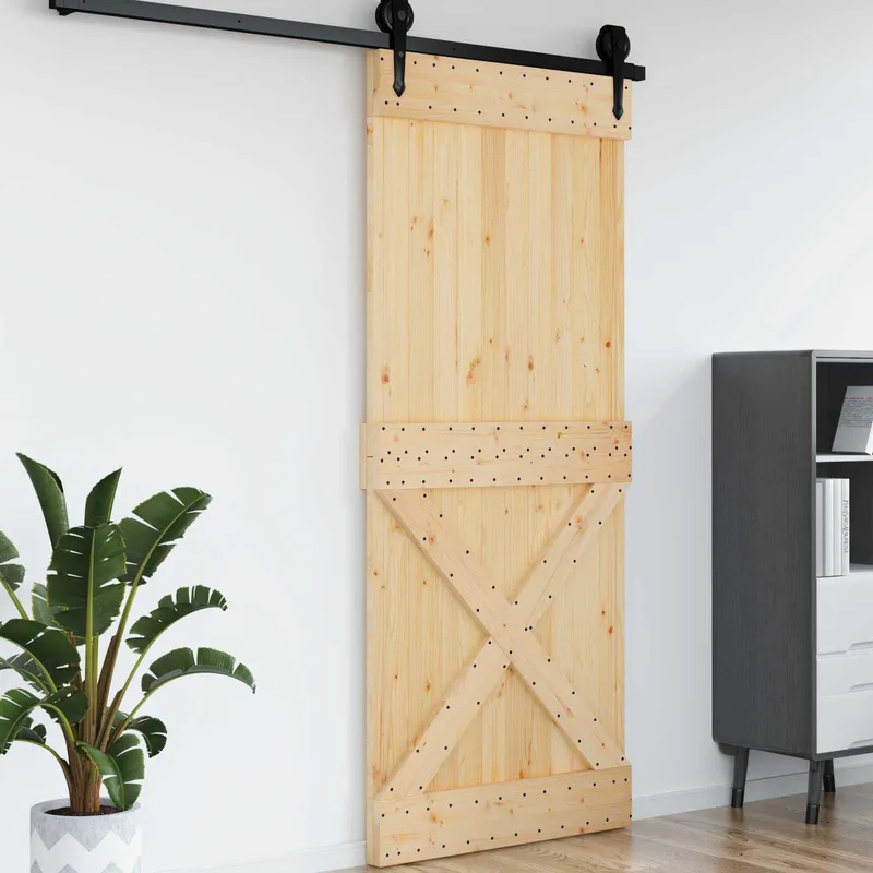 Tür NARVIK 95 x 210 cm Massivkiefer (Unbehandelt) natural