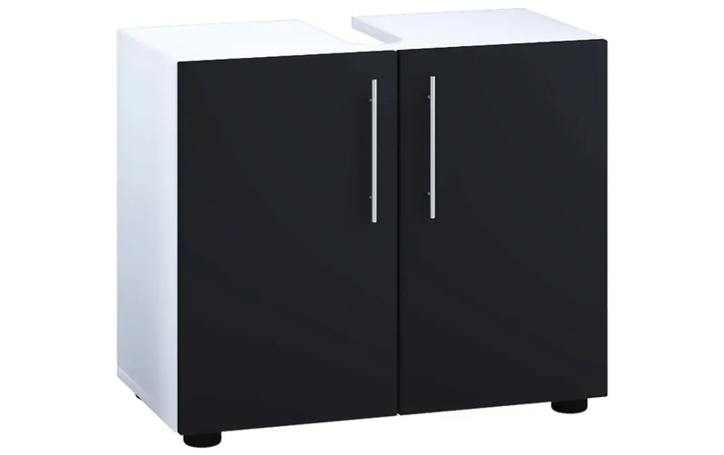 VCM Waschbeckenunterschrank Flandu II 60 x 51 cm, blanc/noir