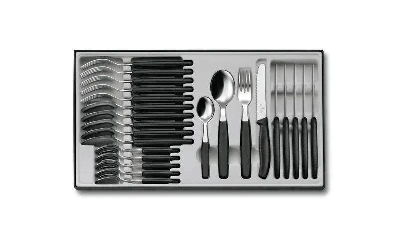 Victorinox Besteck-Set Swiss Classic 24-teilig, nero/Silber