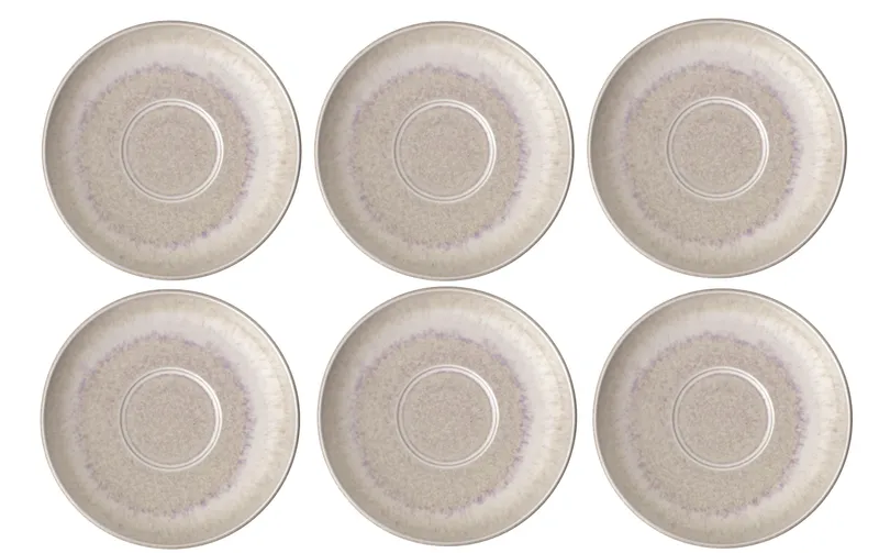 Villeroy & Boch Untertasse Perlemor Sand Ø 18 cm, 6 pièces, Beige