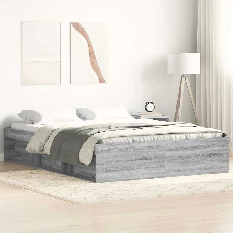 Bettgestell Grau Sonoma 120x190 cm