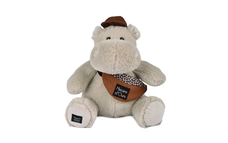 DouDou et compagnie Hippo mit Mütze 20 cm, grey