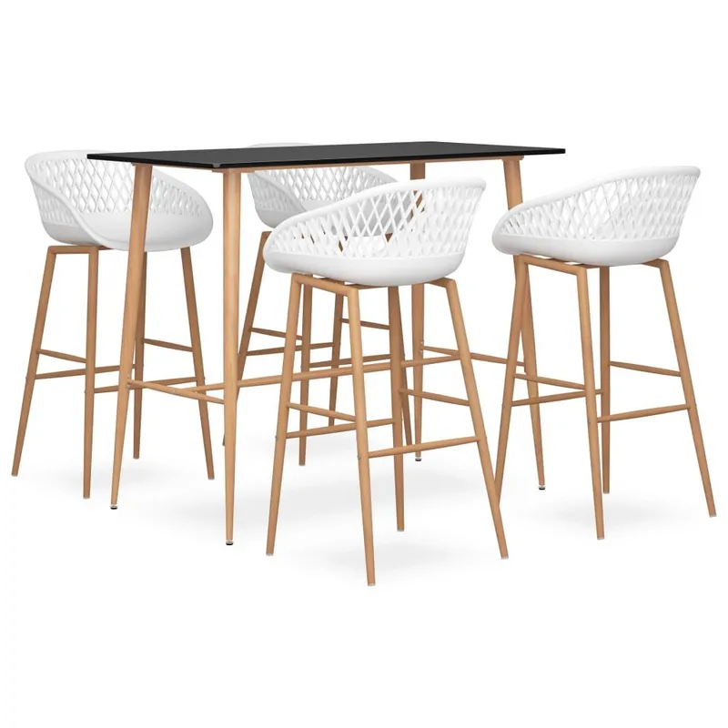 5 pz. Bar-Set nero e bianco