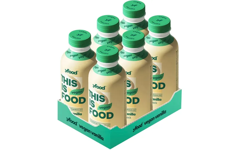 YFOOD Vegane Trinkmahlzeit Vanilla 6 x 500 ml