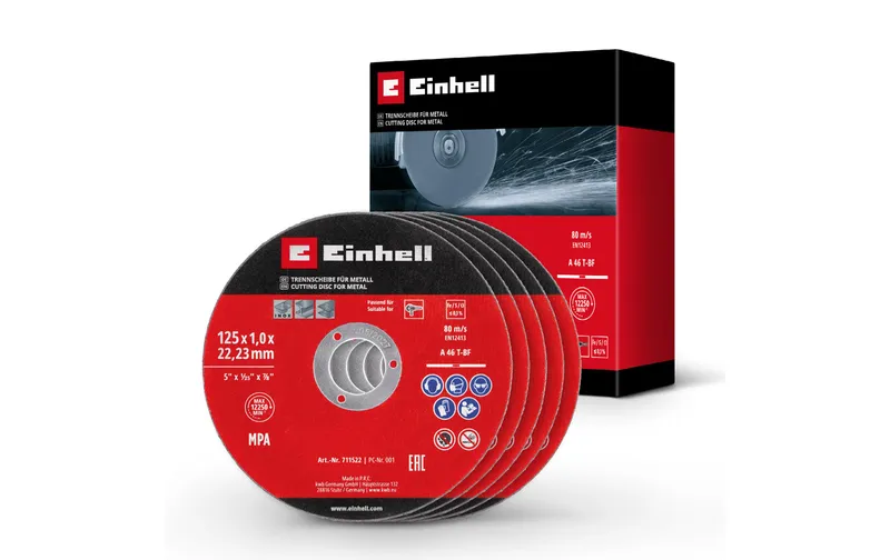 Einhell 5 Trennscheiben 125 mm