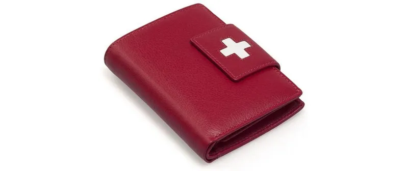 creanorm Portemonnaie Echtleder, rosso