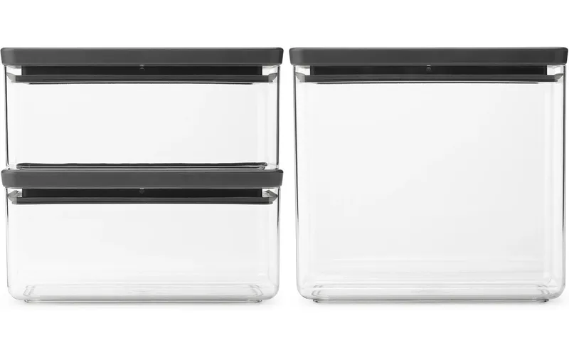 Brabantia Vorratsdose Tasty+ 6.5 l, Transparent/Dunkelgrau