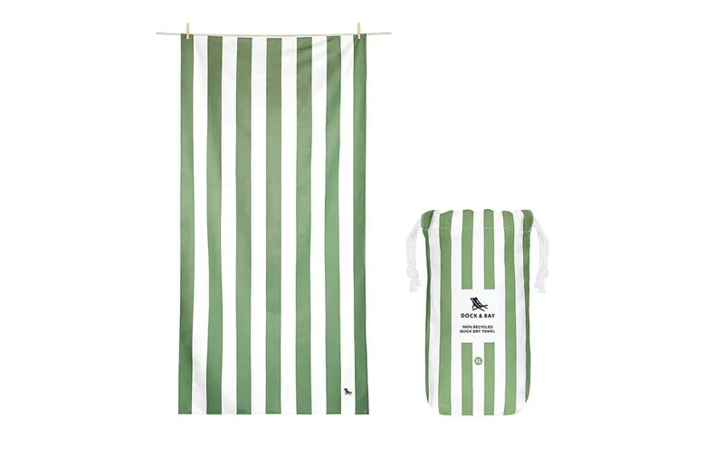 Dock & Bay Strandtuch Cabana 200 cm x 90 cm, blanc, Khaki