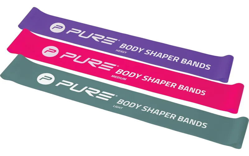 FTM Fitnessband 3er-Set, leicht bis stark, Lila/Rosa/gris