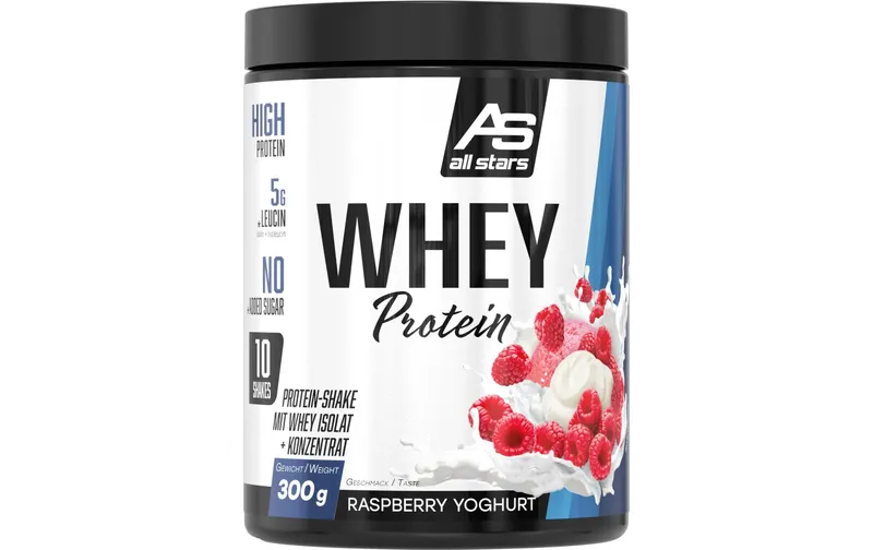 All Stars Whey Protein 100% Raspberry & Joghurt, 300 g