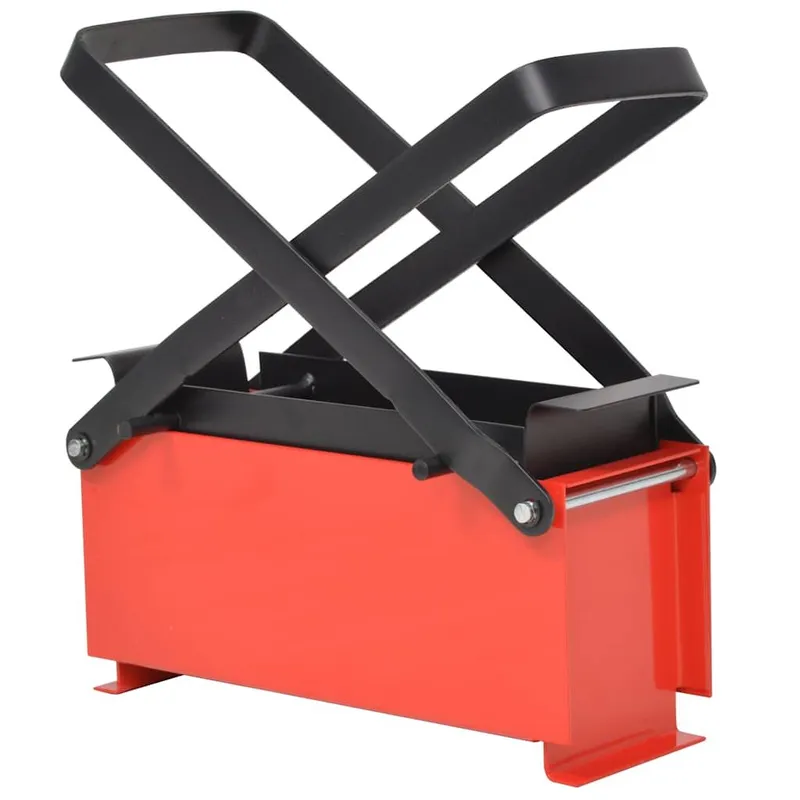 Papierbrikettpresse acciaio 34x14x14 cm nero e rosso