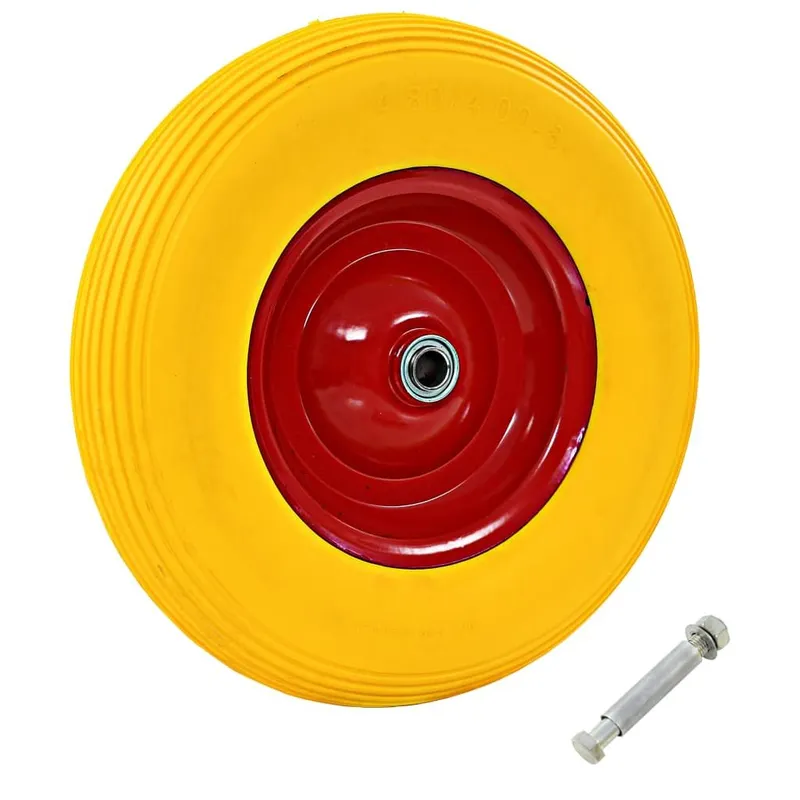 Schubkarrenrad con Achse Massives PU 4,00 - 8 390 mm