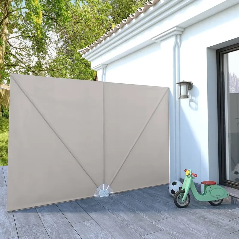 Auvent latéral pliable de terrasse Crème 300 x 200 cm