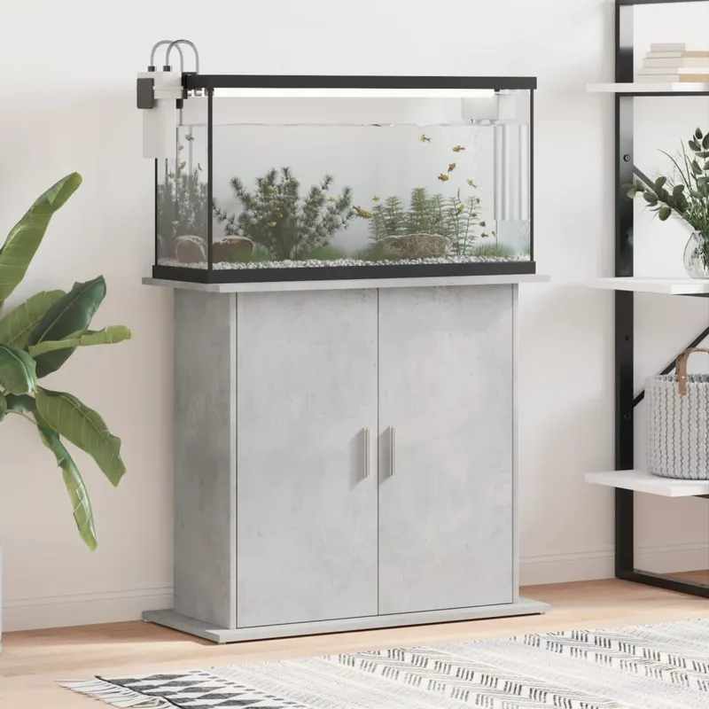 Aquariumständer Betongrau 81 x 36 x 73 cm Holzwerkstoff