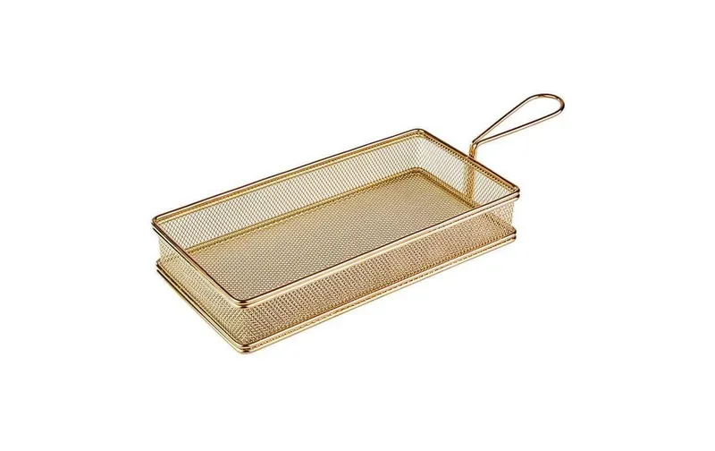 Paderno Servierkorb Pommes Frites 26 cm x 13 cm 1 pezzi, Gold
