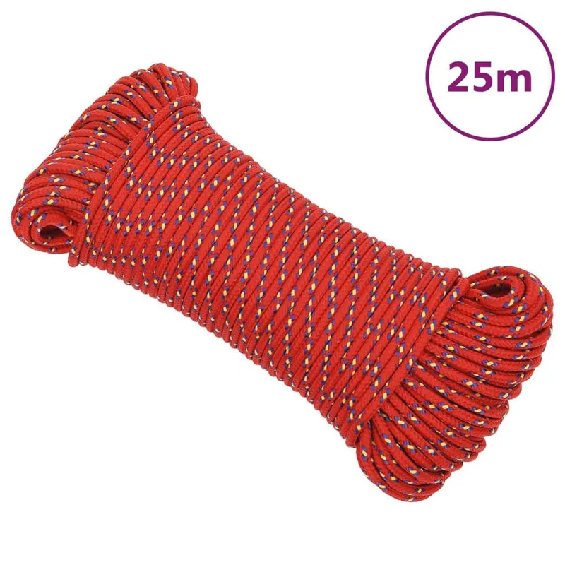 Bootsseil Rot 4 mm 25 m Polypropylen