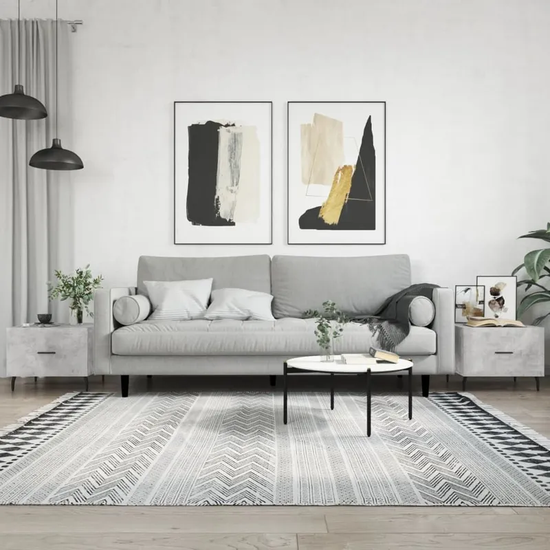 Couchtische 2 Stk. Betongrau 50x50x40 cm engineered wood