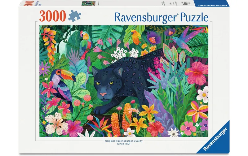 Ravensburger Puzzle Panther im blühenden Dschungel 3000 Teile