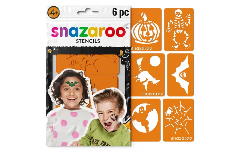 Snazaroo Zubehör Schablonen Halloween, 6 pièces