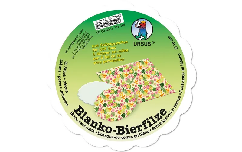 URSUS Papp-Bierdeckel mit Wellenrand 100 pieces
