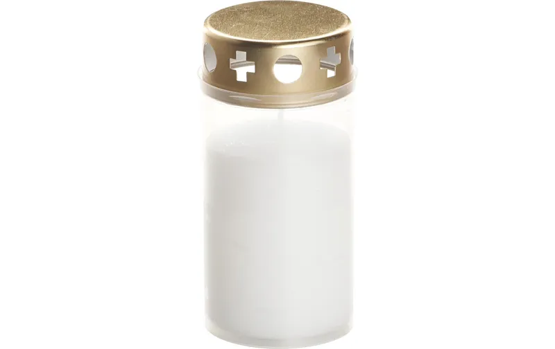 balthasar Grabkerze white mit Deckel