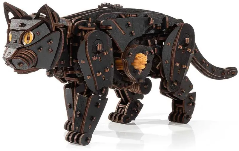 Eco-Wood-Art Bausatz Katze Schwarz